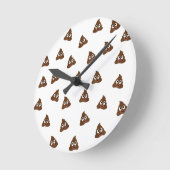 Pile von Poo emoji lächelnd kacke Runde Wanduhr (Winkel)