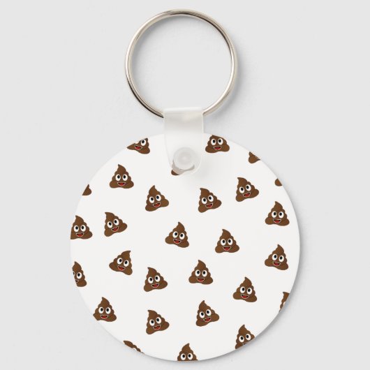 Pile von Poo emoji lächelnd kacke Schlüsselanhänger (Vorderseite)