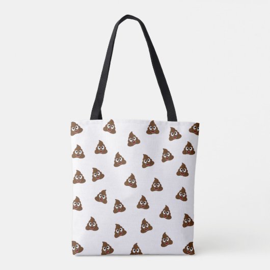 Pile von Poo emoji lächelnd kacke Tasche (Rückseite)