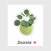 Pilea Peperomioides House Pflanze Sticker (Blatt)