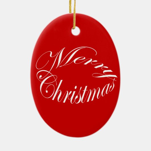 Pileated Specht-frohe Weihnacht-Verzierung Keramik Ornament (Hinten)