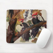 Pileated Woodpecker Audubon Bird Wildlife Painting Mousepad (Mit Mouse)