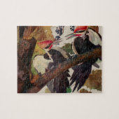 Pileated Woodpecker Audubon Bird Wildlife Painting Puzzle (Horizontal)