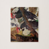 Pileated Woodpecker Audubon Bird Wildlife Painting Puzzle (Vertikal)
