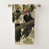 Pileated Woodpecker from Audubon Birds of America Badhandtuch Set (Insitu)
