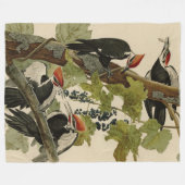 Pileated Woodpecker from Audubon Birds of America Fleecedecke (Vorderseite (Horizontal))