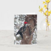 Pileated Woodpecker Karte (Gelbe Blume)