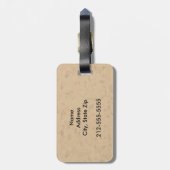 Pileated Woodpecker Tan Gepäckanhänger (Rückseite vertikal)