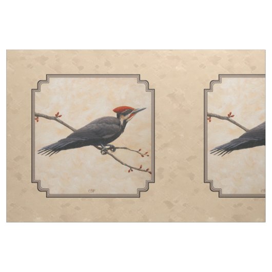 Pileated Woodpecker Tan Stoff (Fat Quarter (45,7 x 55,9 cm))