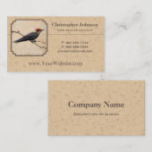 Pileated Woodpecker Tan Visitenkarte (Vorne/Hinten)