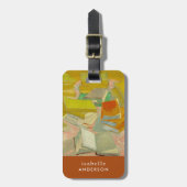 Piles französischer Romane | Vincent van Gogh Gepäckanhänger (Vorderseite vertikal)