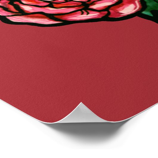 Piletierter Specker Bird Art Poster (Ecke)