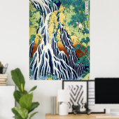 Pilger am Kirifuri-Wasserfall japanische Kunst Poster (Heimbüro)