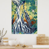 Pilger am Kirifuri-Wasserfall japanische Kunst Poster (Küche)