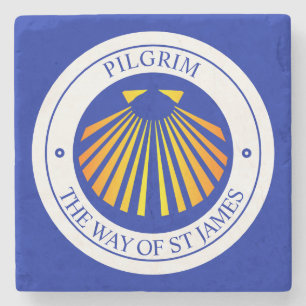 Pilger auf dem Camino Santiago de Compostela Steinuntersetzer