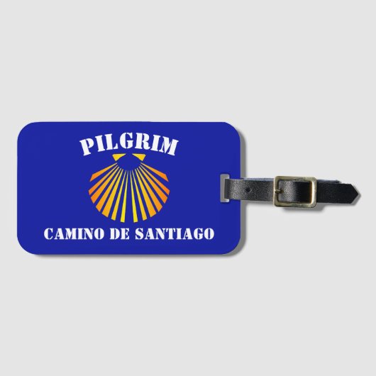 Pilger Camino Santiago de Compostela Gepäckanhänger (Vorderseite (Horizontal))