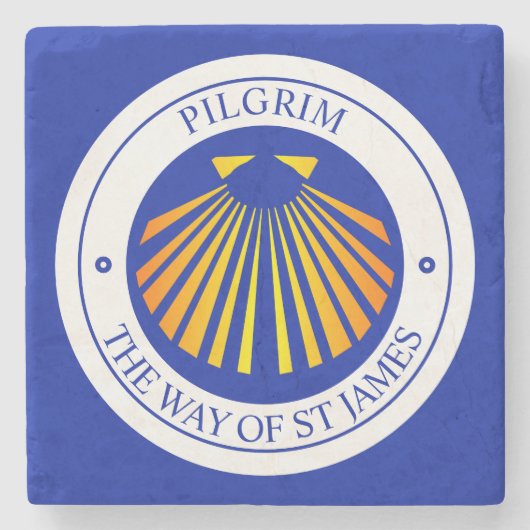 Pilger Camino Santiago de Compostela Steinuntersetzer (Vorderseite)