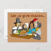 Pilger danken feiertagspostkarte (Vorne/Hinten)