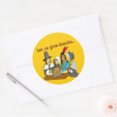 Pilger danken runder aufkleber (Umschlag)