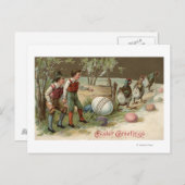 Pilger, die Ostereier ausstreichen Feiertagspostkarte (Vorne/Hinten)