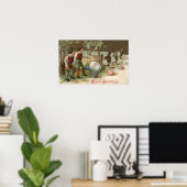 Pilger, die Ostereier ausstreichen Poster (Heimbüro)