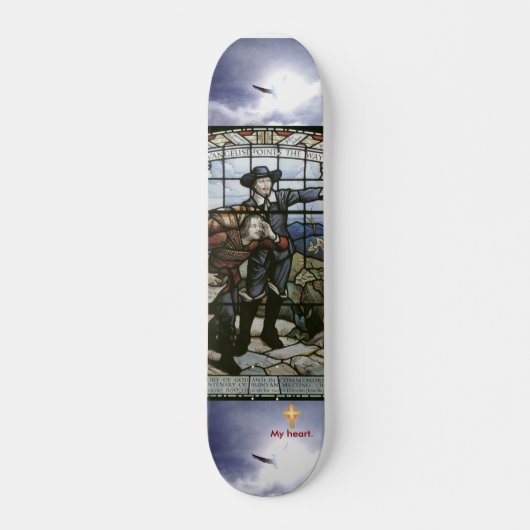 Pilger-Fortschritt (kreuzen Sie mein Herz) Skateboard (Vorne)