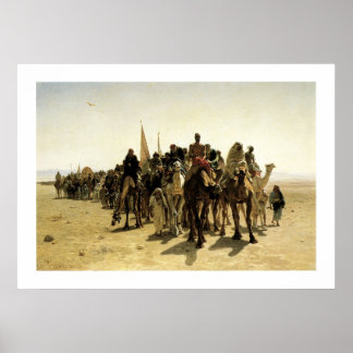 Pilger gehen nach Mekka Poster