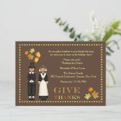 Pilger-Paar-Erntedank-Einladung Einladung (Stehend Vorderseite)