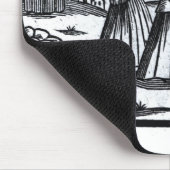 Pilger-Setsegel auf dem Mayflower Mousepad (Ecke)