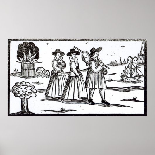 Pilger starten in die Neue Welt Poster (Vorne)