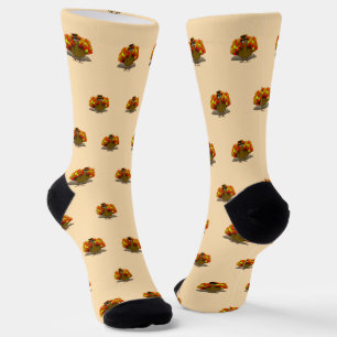 Pilger Truthahn Erntedankfest Socken