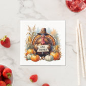 Pilgergeist & Kürbis Freude Serviette (Beispiel)