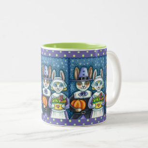 PILGERHASEN, ERNTEDANK-HASE, SÜß ZWEIFARBIGE TASSE
