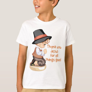 Pilgerjunge, der auf Knien betet T-Shirt