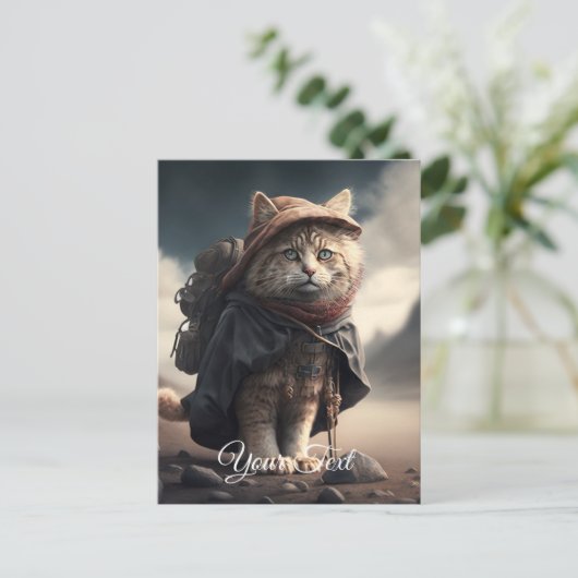 Pilgerkatze. Postkarte (Stehend Vorderseite)