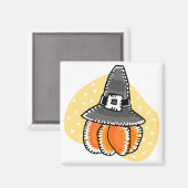 Pilgerkürbis Magnet (Vorderseite/Rückseite)