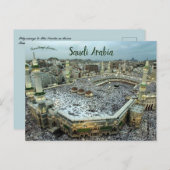 Pilgerreise nach Kaaba in Mekka-Saudi-Arabien Postkarte (Vorne/Hinten)