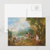 Pilgerreise nach Kythera Die Einschiffung für die  Postkarte (Vorne/Hinten)