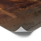 Pilgerweg in Wasserfarben durch den Wald Poster (Ecke)