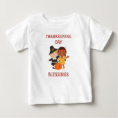 Pilgrim and Native American Children Thanksgiving Baby T-shirt (Vorderseite)