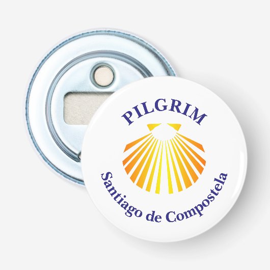 Pilgrim Camino de Santiago Flaschenöffner (Vorderseite)