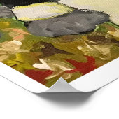 Pilgrim Cat Erntedank Girl Malerei Poster (Ecke)