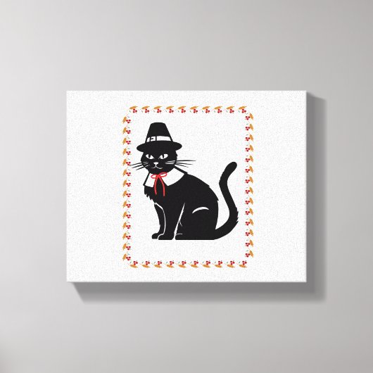 Pilgrim Cat Oversized T - Shirt Leinwanddruck (Vorderseite)