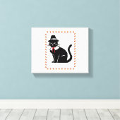 Pilgrim Cat Oversized T - Shirt Leinwanddruck (Insitu (Holzboden))