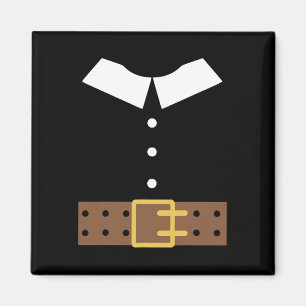 Pilgrim Costume Halloween Funny Erntedank Boys Magnet