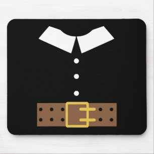 Pilgrim Costume Halloween Funny Erntedank Boys Mousepad