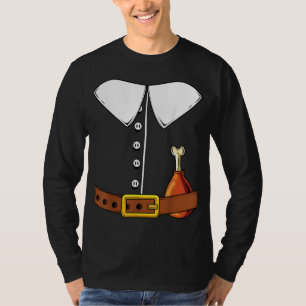 Pilgrim Costume Hat Kolonist Erntedank Türkei D T-Shirt
