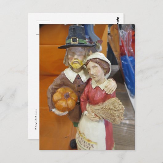 Pilgrim Couple Postkarte (Vorne/Hinten)