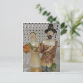Pilgrim Couple Postkarte (Stehend Vorderseite)