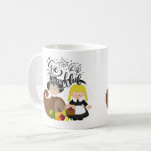Pilgrim Couple - Sei dankbar Kaffeetasse (Vorderseite Links)